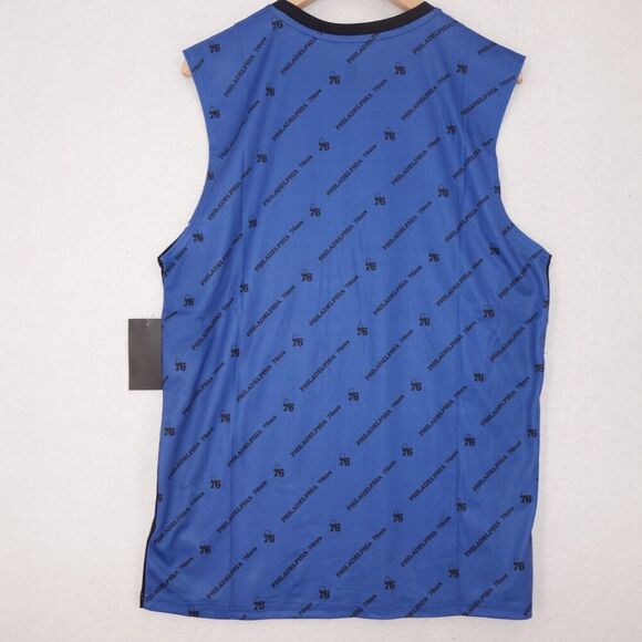 NEW Philadelphia 76ers NBA Authentic Tee Sleeveless Shirt Tank  Logo Men's Small - Picture 3 of 5